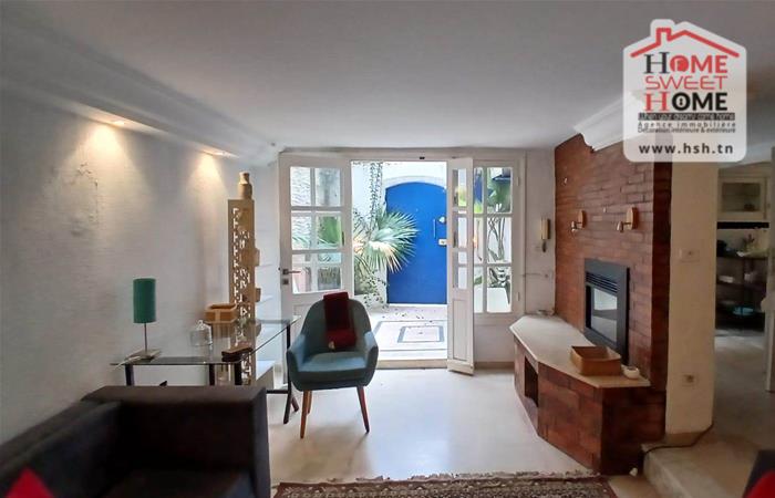 La Marsa&nbsp;Marsa Ennassim&nbsp;Location&nbsp;Maisons&nbsp;Rdc de villa s2 meubl� eline � la marsa ennassim