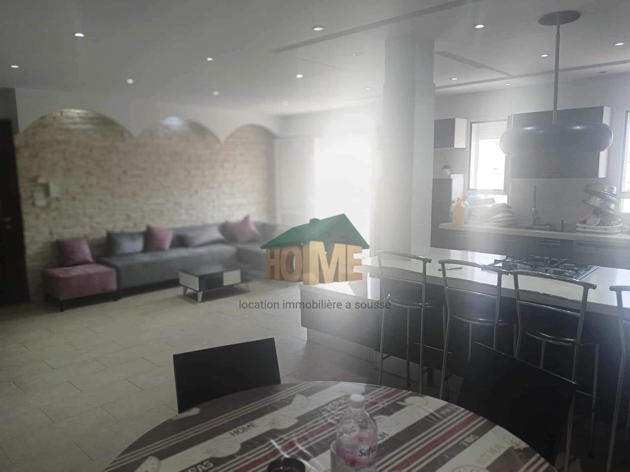 Sousse Jaouhara&nbsp;Sousse Khezama&nbsp;Location&nbsp;Appart. 3 pi�ces&nbsp;S3 meubl� a khzema