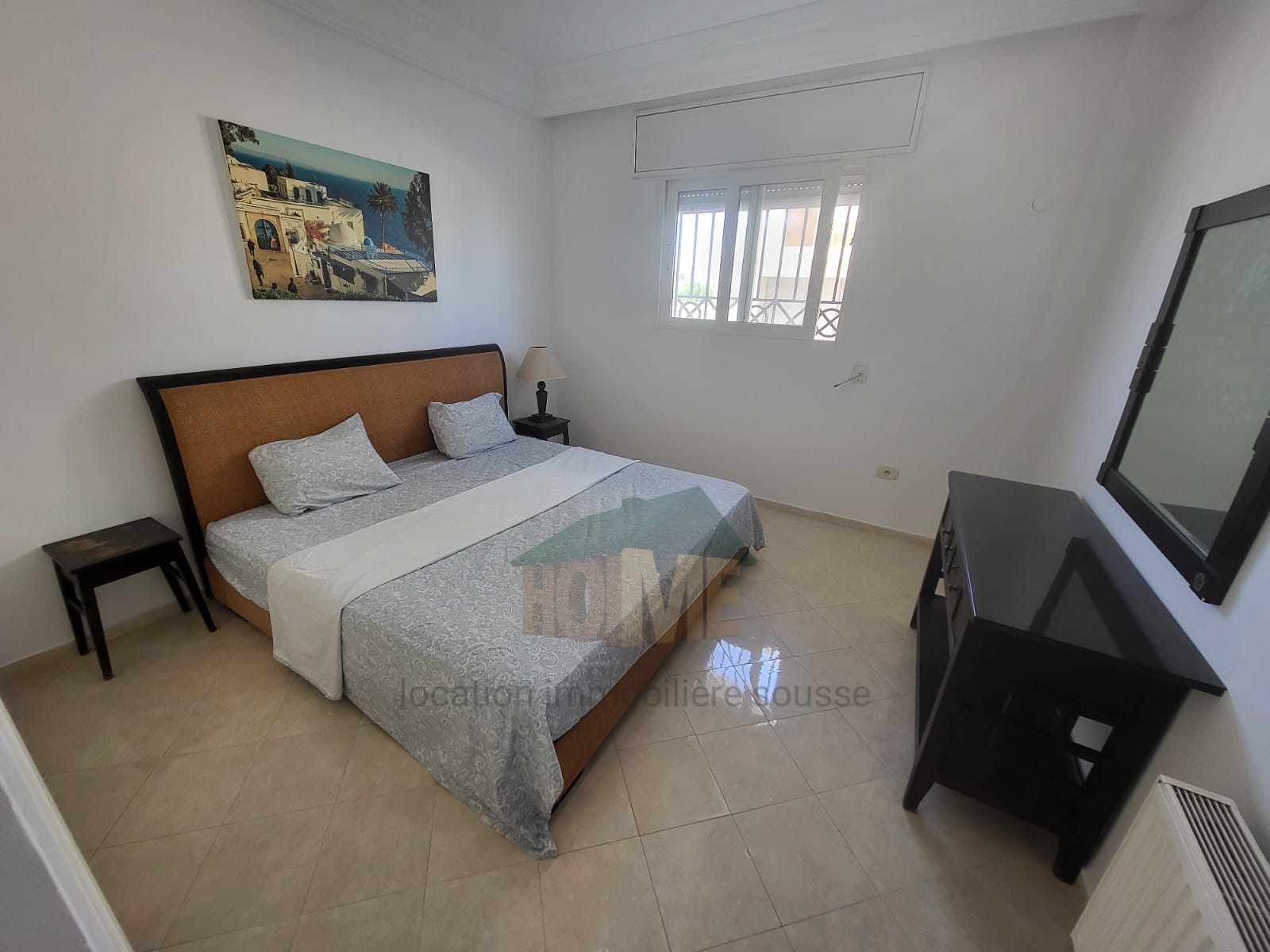 Hammam Sousse&nbsp;El Kantaoui&nbsp;Location&nbsp;Appart. 2 pi�ces&nbsp;S2 meubl� rdc possible sans meuble