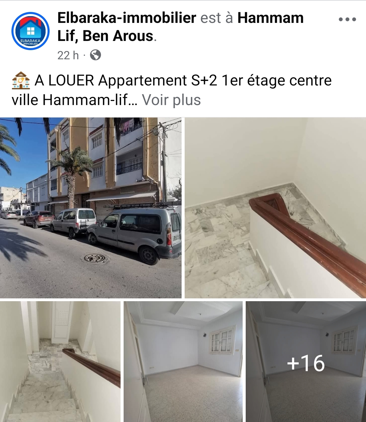Hammam Lif&nbsp;Hammam Lif&nbsp;Location&nbsp;Appart. 3 pi�ces&nbsp;Rdc s2 a hammamlif