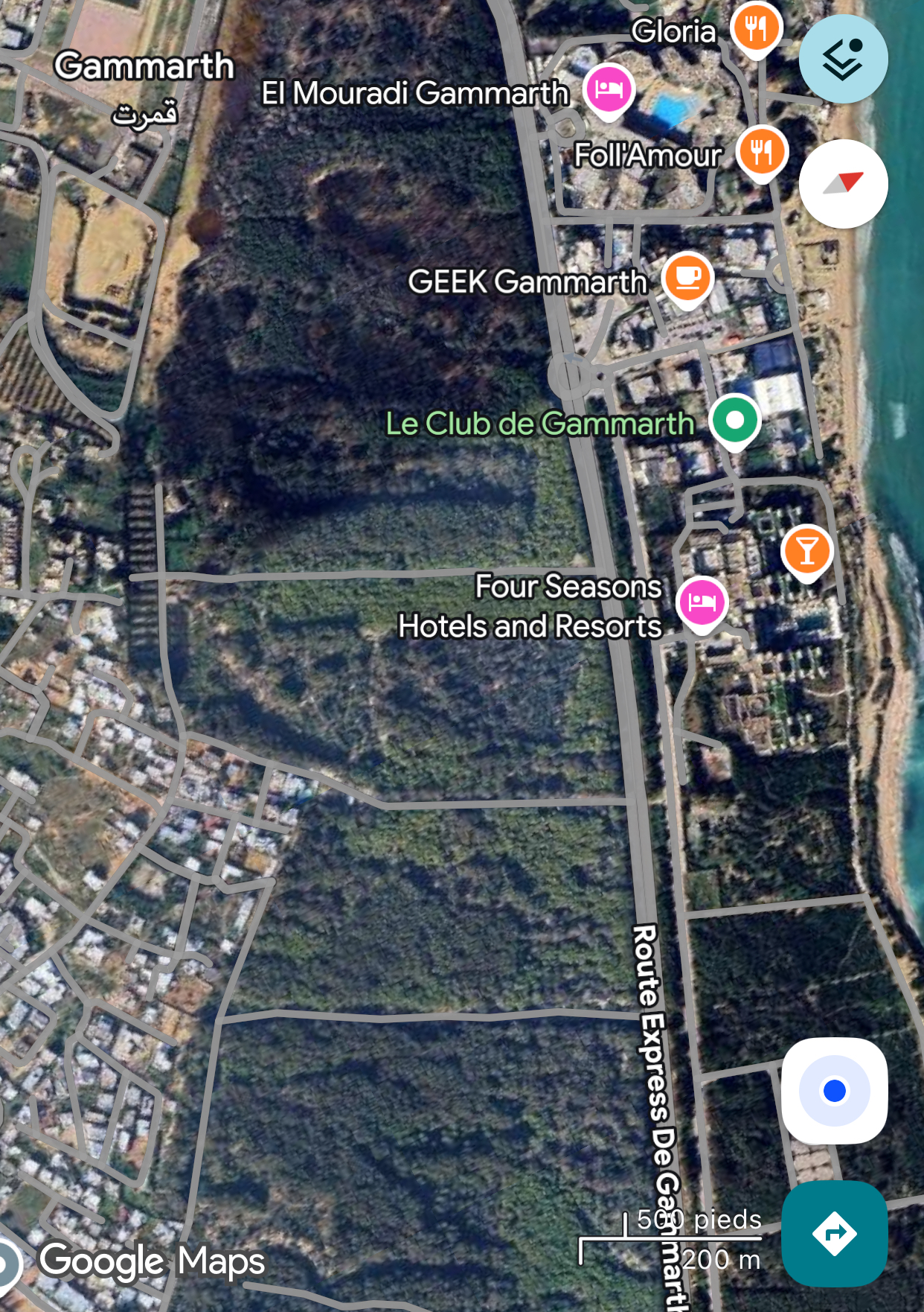 La Marsa Gammart Terrain Terrain nu Gammarth en face hotel fourseasons