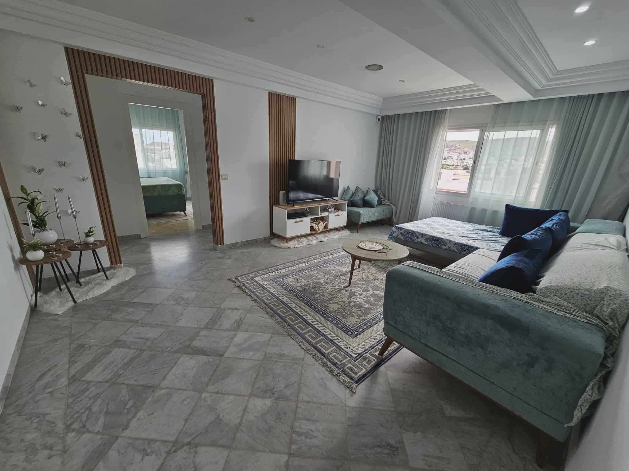 Ariana Ville&nbsp;Riadh Landlous&nbsp;Location&nbsp;Appart. 2 pi�ces&nbsp;S1 de gaut standing  meubl� riadh andalous