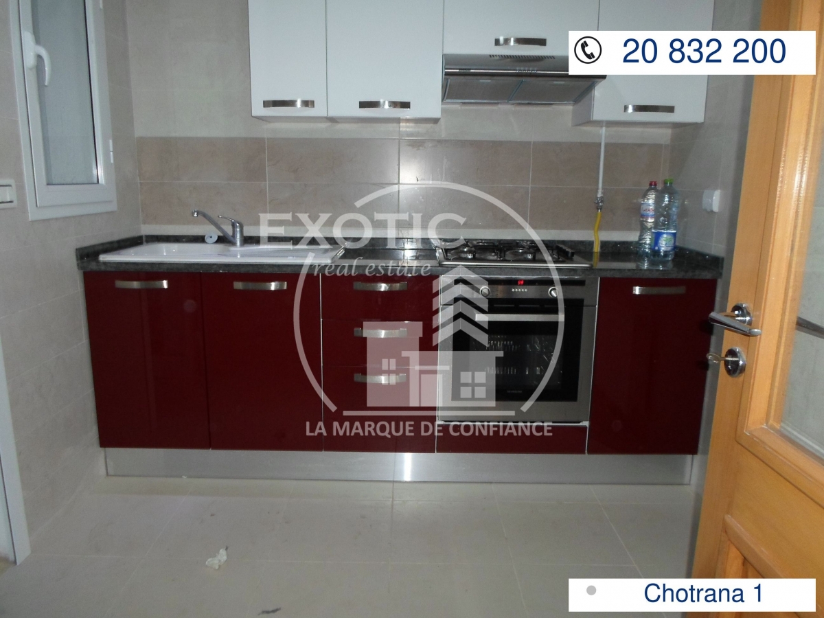 La Soukra&nbsp;Chotrana 1&nbsp;Location&nbsp;Appart. 1 pi�ce&nbsp;Un jolie s1 a chotrana