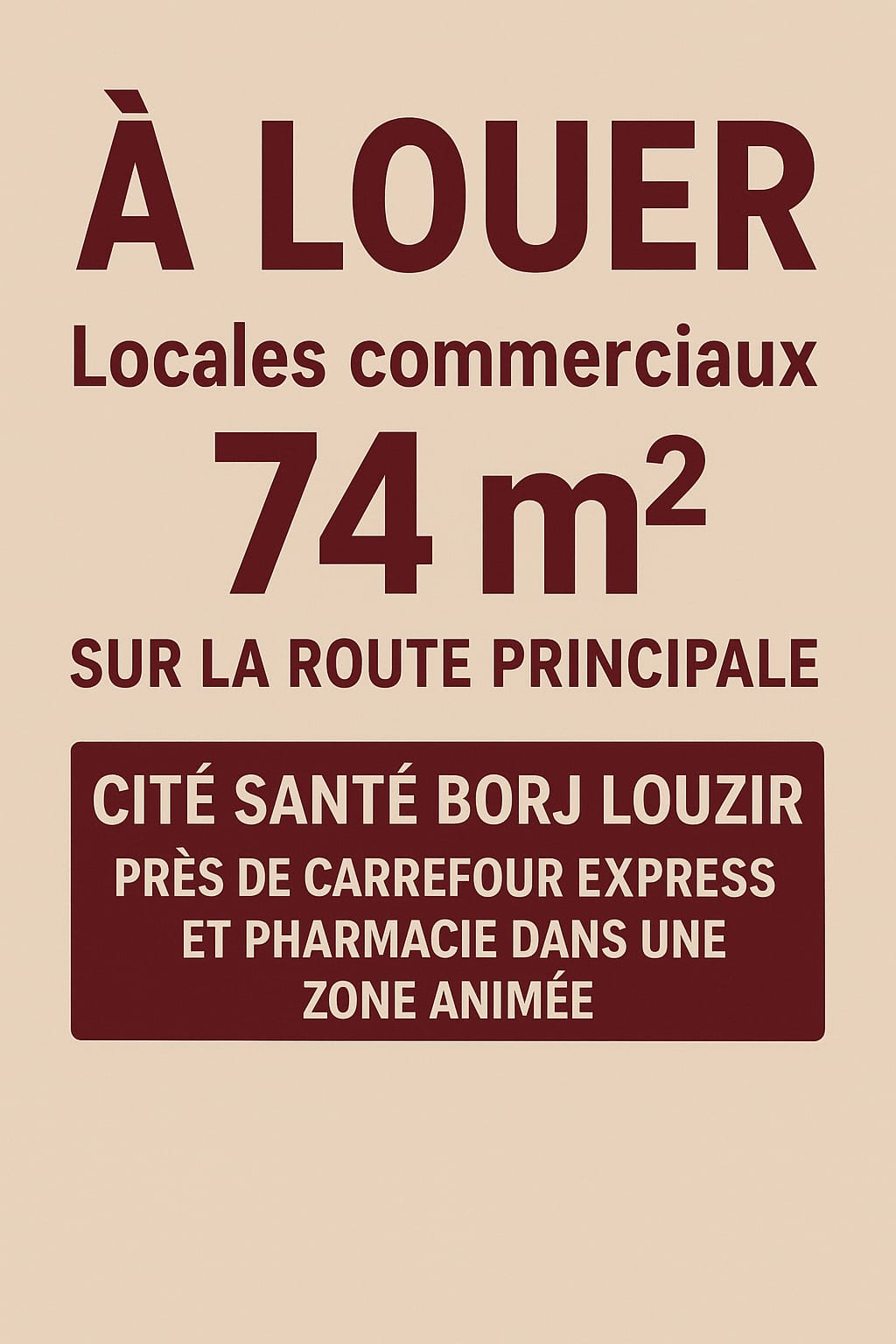 La Soukra&nbsp;Borj Louzir&nbsp;Bureaux & Commerces&nbsp;Atelier,Garage&nbsp;Local commercial  cit� sant� borj louzir