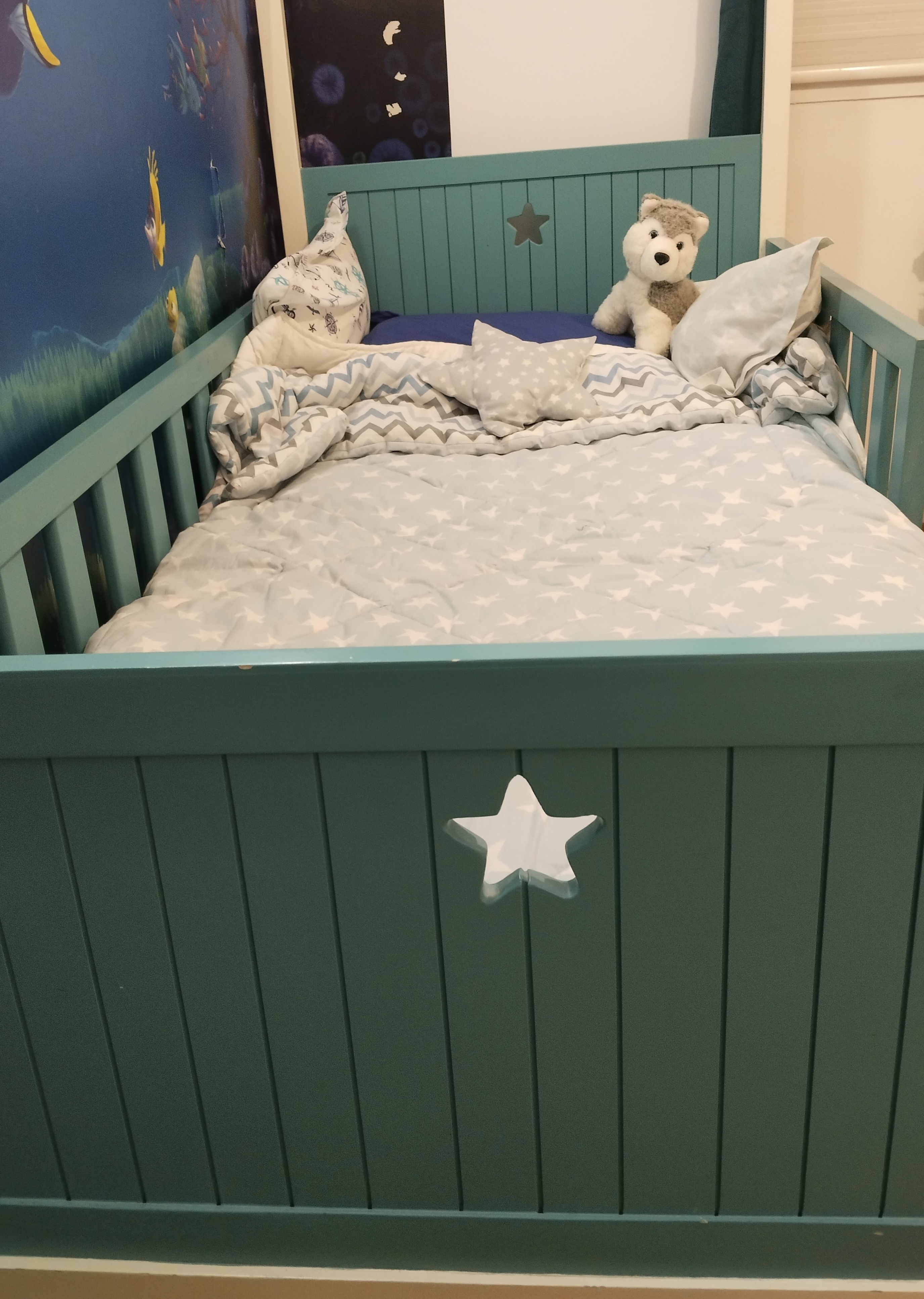 Megrine Megrine Meubles d'enfant Lits Lit cabane turquoise pastel