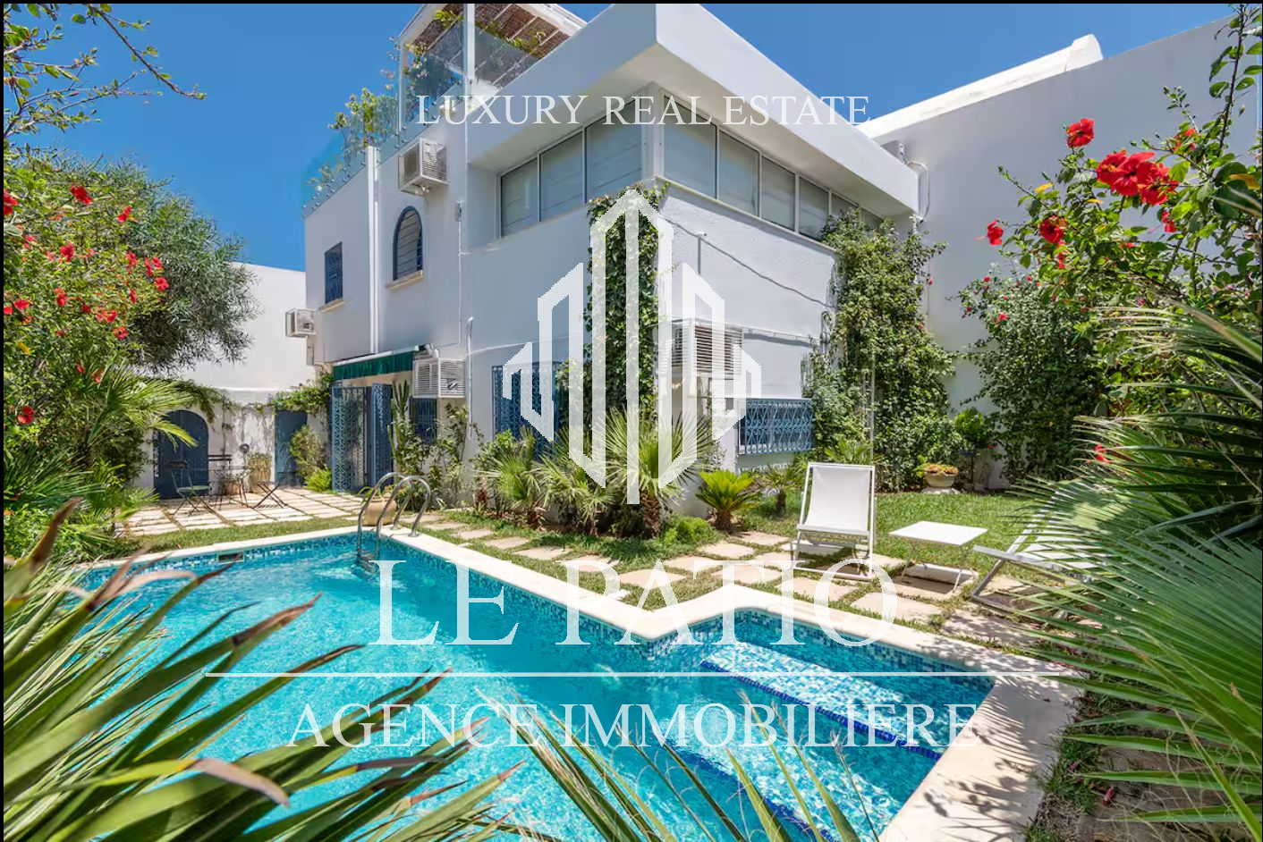 La Marsa Gammart Location Maisons Villa s3 meuble avec rooftop piscine et vue mer