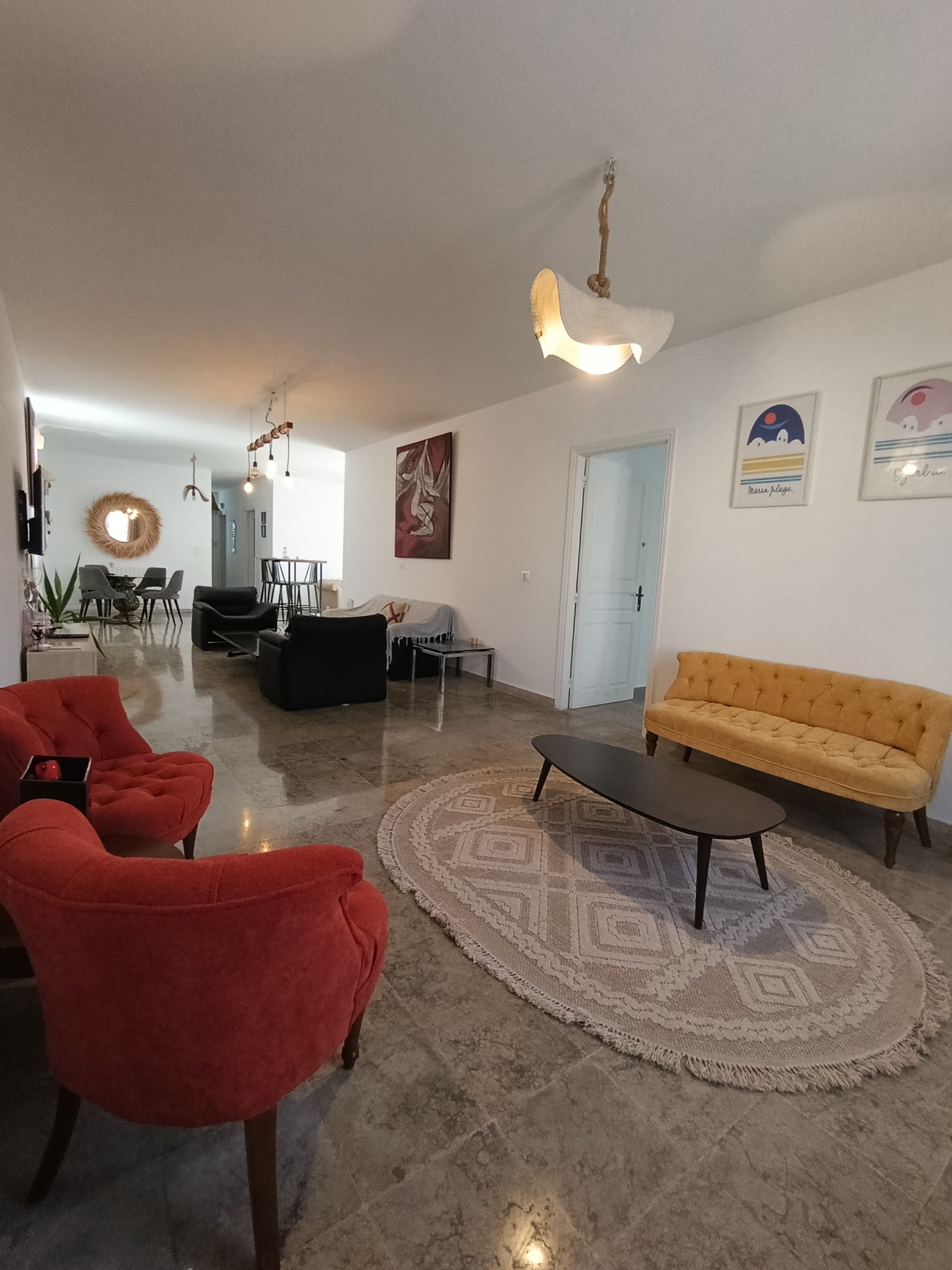 La Marsa Marsa Safsaf Location Appart. 4 pices Al charmant s3 meubl