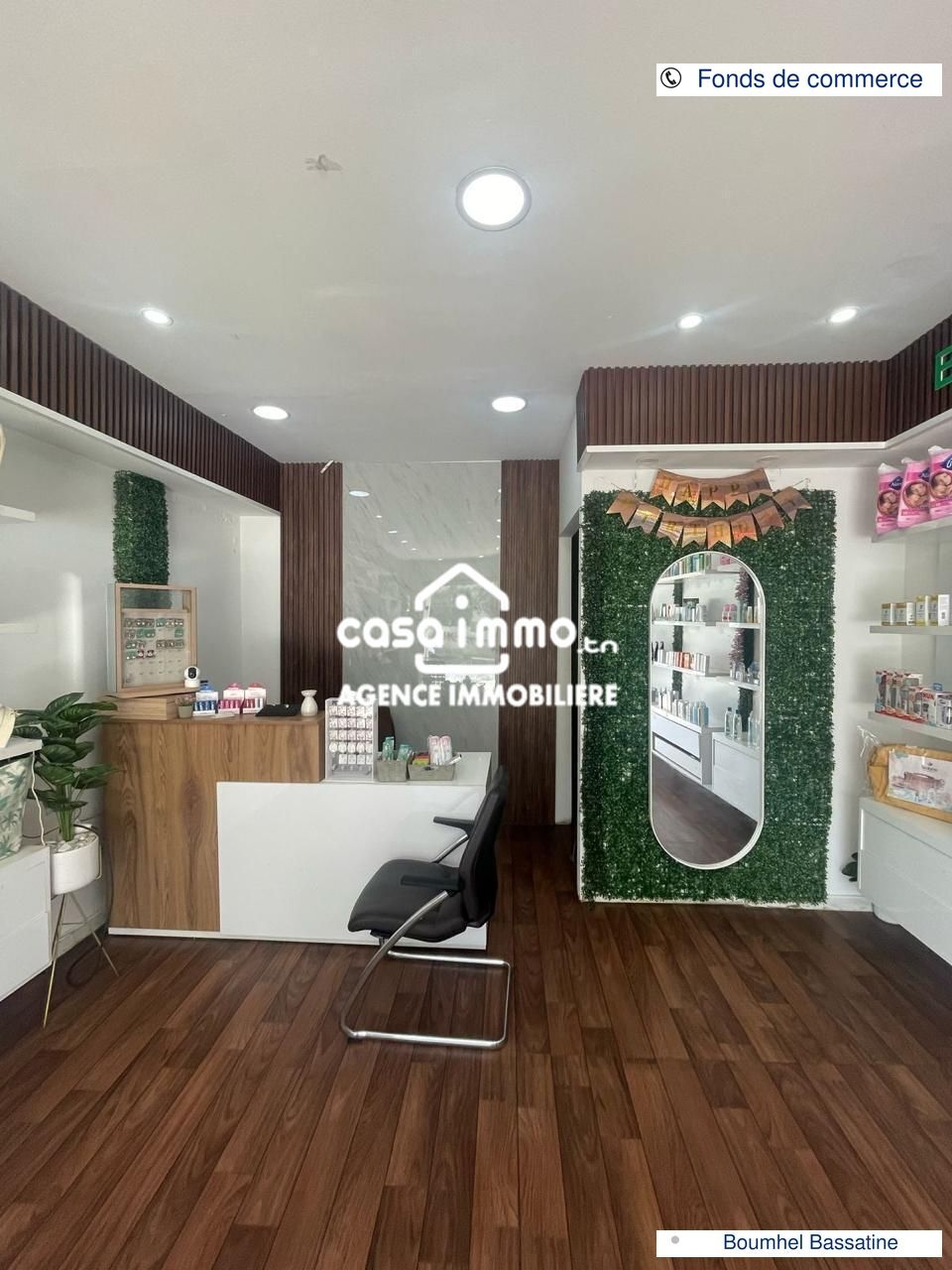 Bou Mhel El Bassatine&nbsp;Bou Mhel&nbsp;Vente&nbsp;Appart. 1 pi�ce&nbsp;Fonds parapharmacie � boumhal