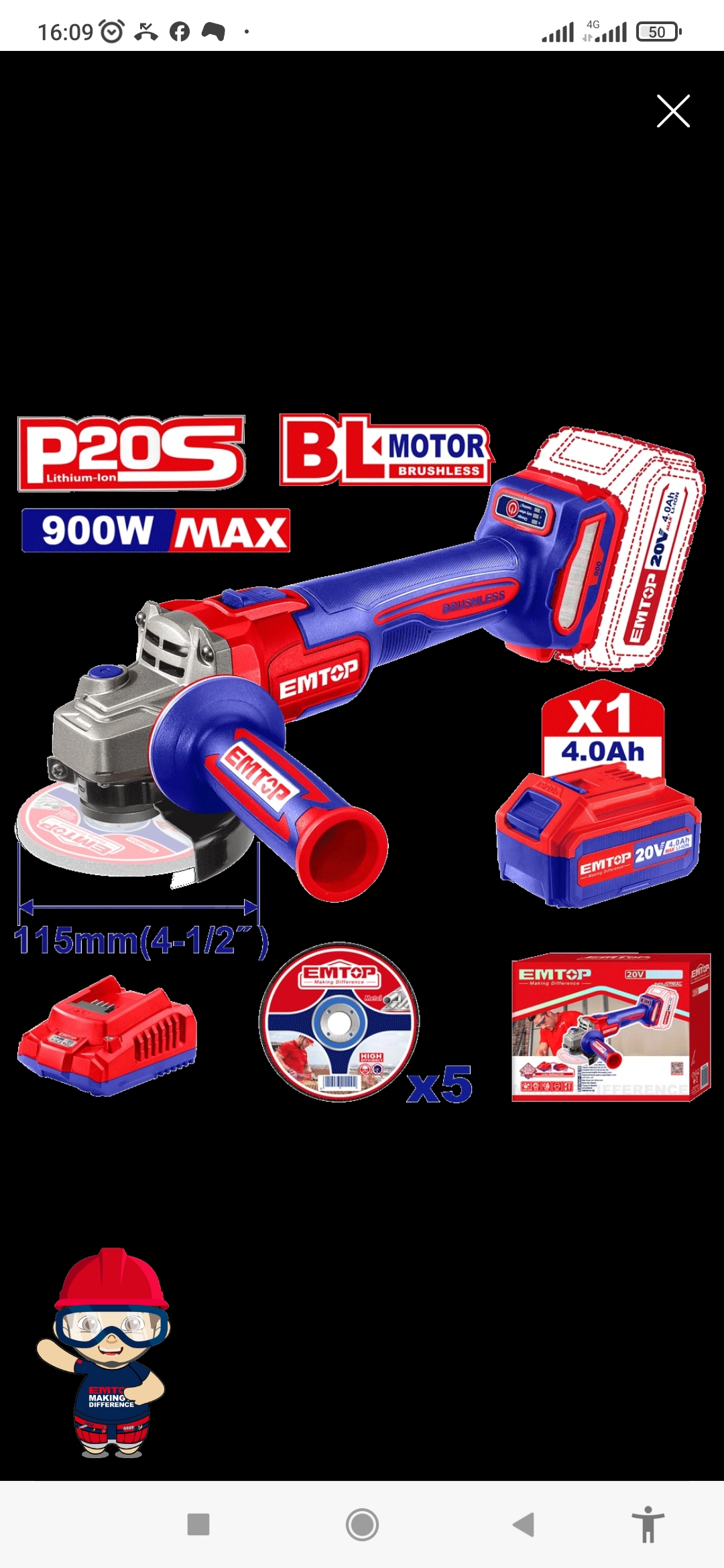 Ettadhamen Cite Ettadhamen Outils electriques Autre Bon affaire meule emtop 115w avec batterie
