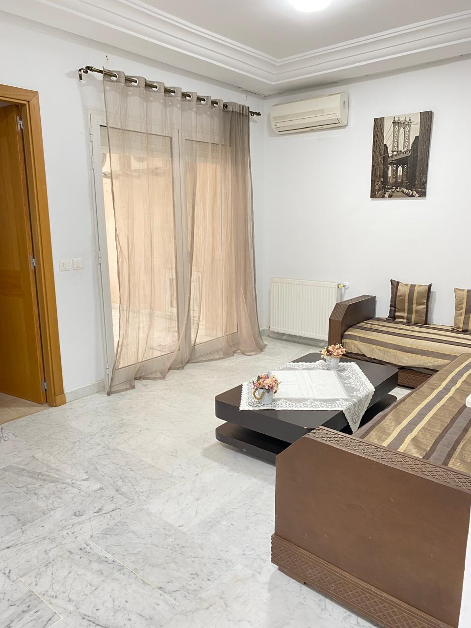 Ain Zaghouan&nbsp;Jardins de Carthage&nbsp;Location&nbsp;Appart. 2 pi�ces&nbsp;S1 meubl� aux jardins de carthage