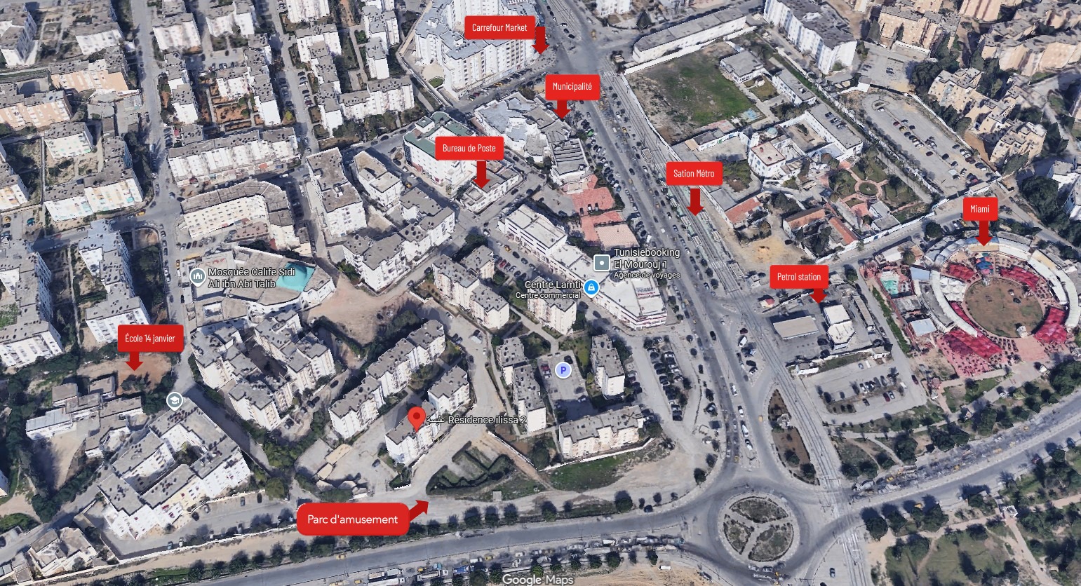 El Mourouj&nbsp;Cite Alyssa 2&nbsp;Vente&nbsp;Appart. 3 pi�ces&nbsp;Appart s3 mourouj 1 chauffage central parking incl