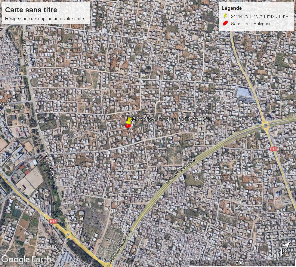 Sfax Ville&nbsp;Sfax&nbsp;Terrain&nbsp;Terrain nu&nbsp;Terrain rte manzel checker km 3