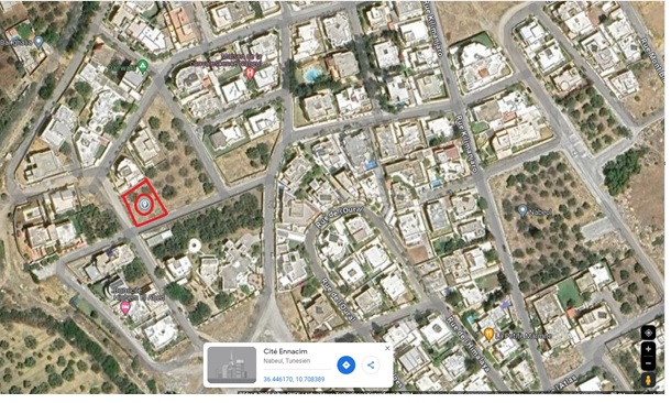 Nabeul&nbsp;Nabeul&nbsp;Terrain&nbsp;Terrain nu&nbsp;Lot 1 de 225 m2 pour villas jumel�es  2 fa�ades