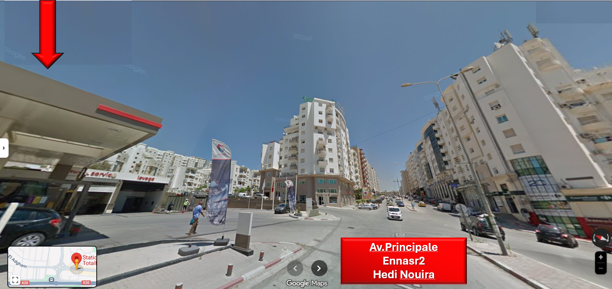 Ariana Ville&nbsp;Cite Ennasr 2&nbsp;Location&nbsp;Appart. 2 pi�ces&nbsp;S1 meubl� lumineux � ennasr2 r�sidence s�curis�e