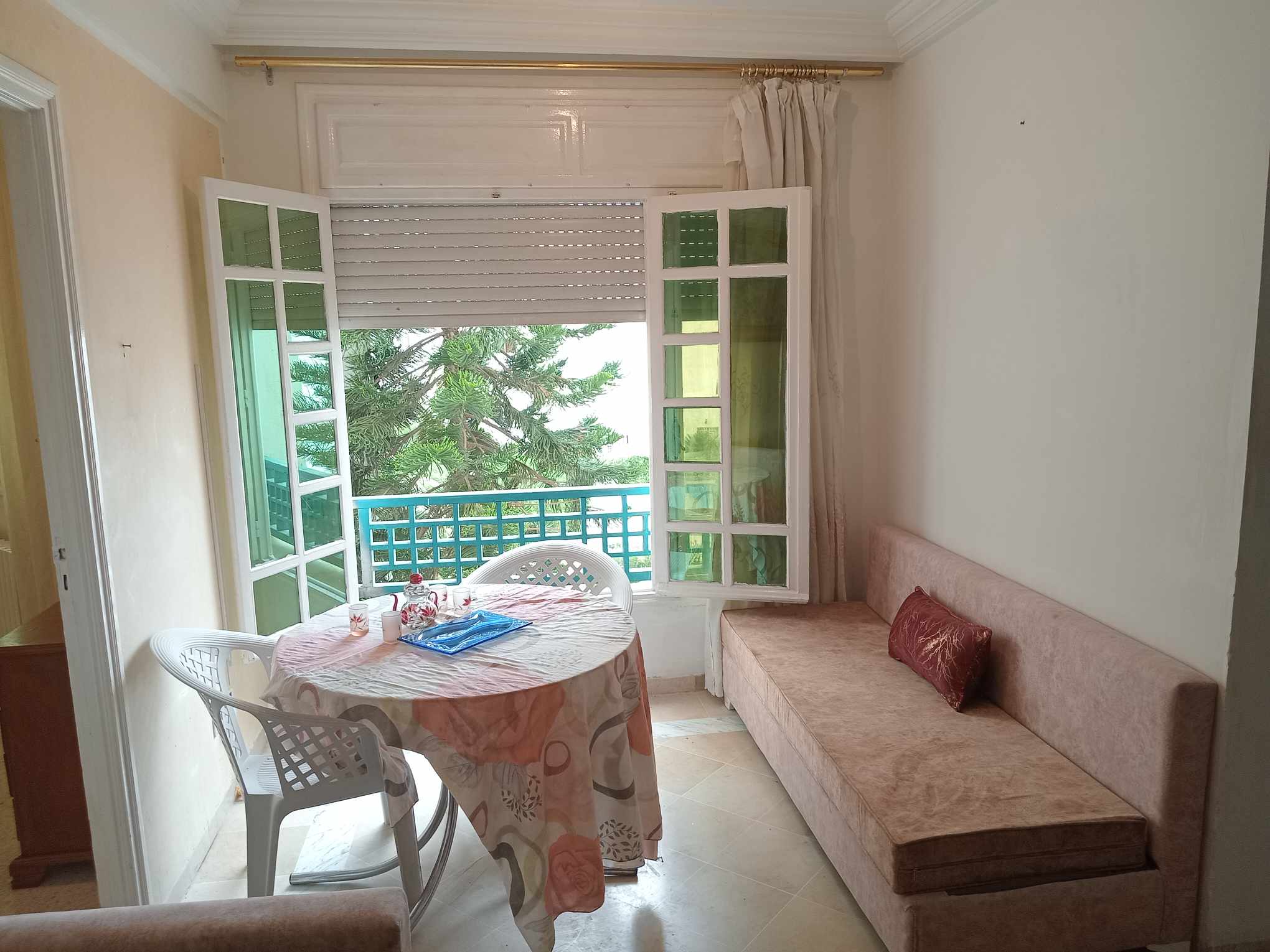 Ariana Ville&nbsp;Cite Ennasr 2&nbsp;Location&nbsp;Appart. 2 pi�ces&nbsp;S1 meubl� lumineux � ennasr2 r�sidence s�curis�e