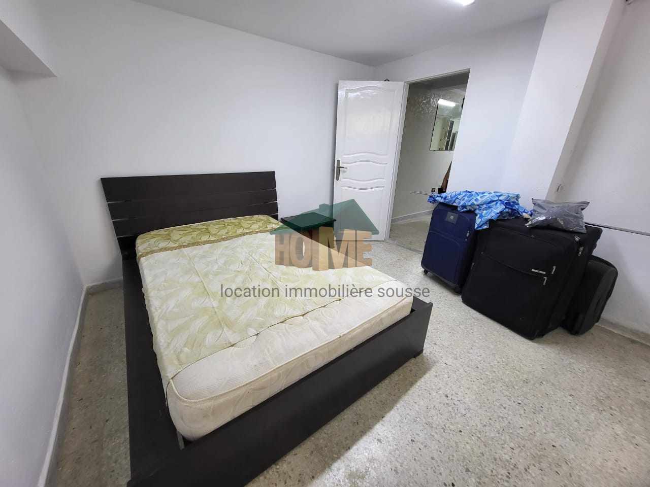 Sousse Jaouhara&nbsp;Khezama Ouest&nbsp;Location&nbsp;Appart. 2 pi�ces&nbsp;S2 meubl� rez de jardin