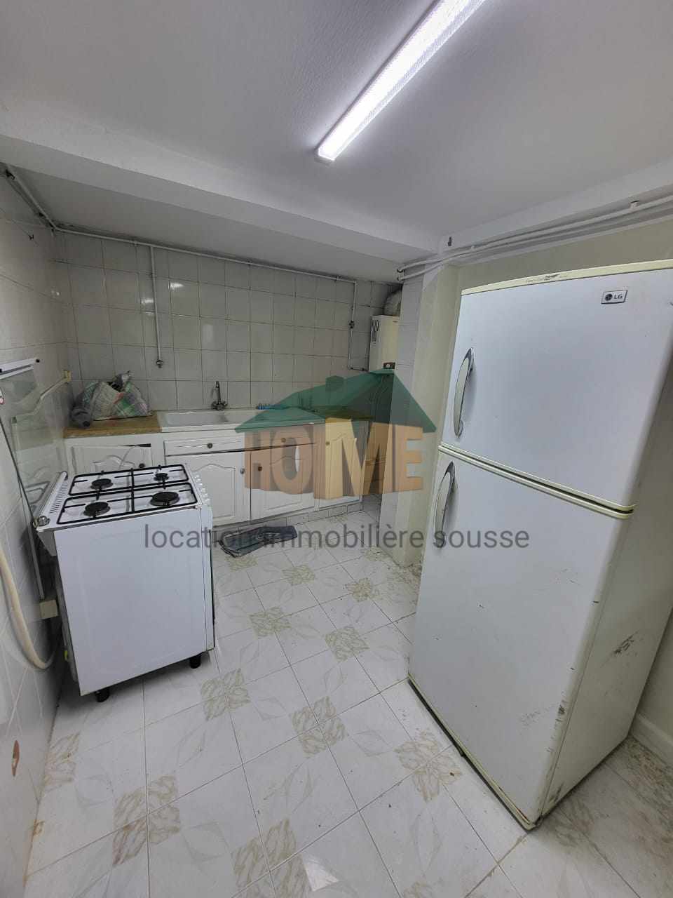 Sousse Jaouhara&nbsp;Khezama Ouest&nbsp;Location&nbsp;Appart. 2 pi�ces&nbsp;S2 meubl� rez de jardin