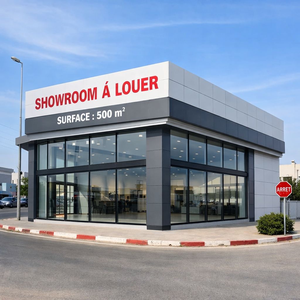 Fouchana&nbsp;Zone Industrielle El Meghira&nbsp;Bureaux & Commerces&nbsp;Surfaces&nbsp;Showroom 500 m � mghira