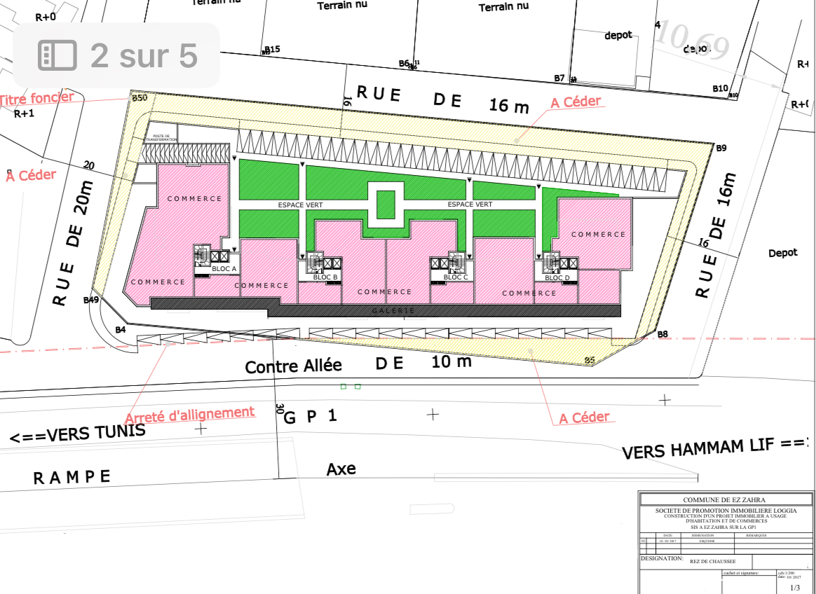Ezzahra&nbsp;Ezzahra&nbsp;Terrain&nbsp;Terrain nu&nbsp;Terrain r7 promotion immobili�re gp1 ezzahra