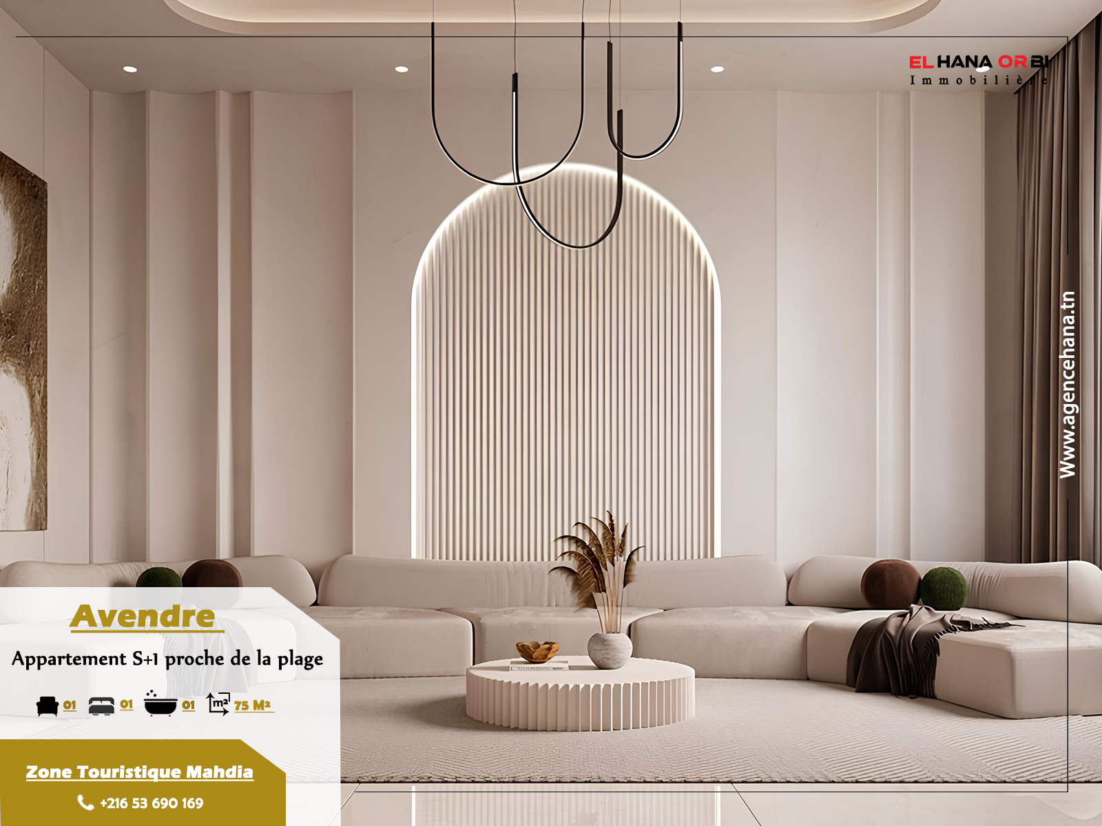 Mahdia&nbsp;Mahdia&nbsp;Vente&nbsp;Appart. 1 pi�ce&nbsp;S1 avec piscine en cours de construction mahdia