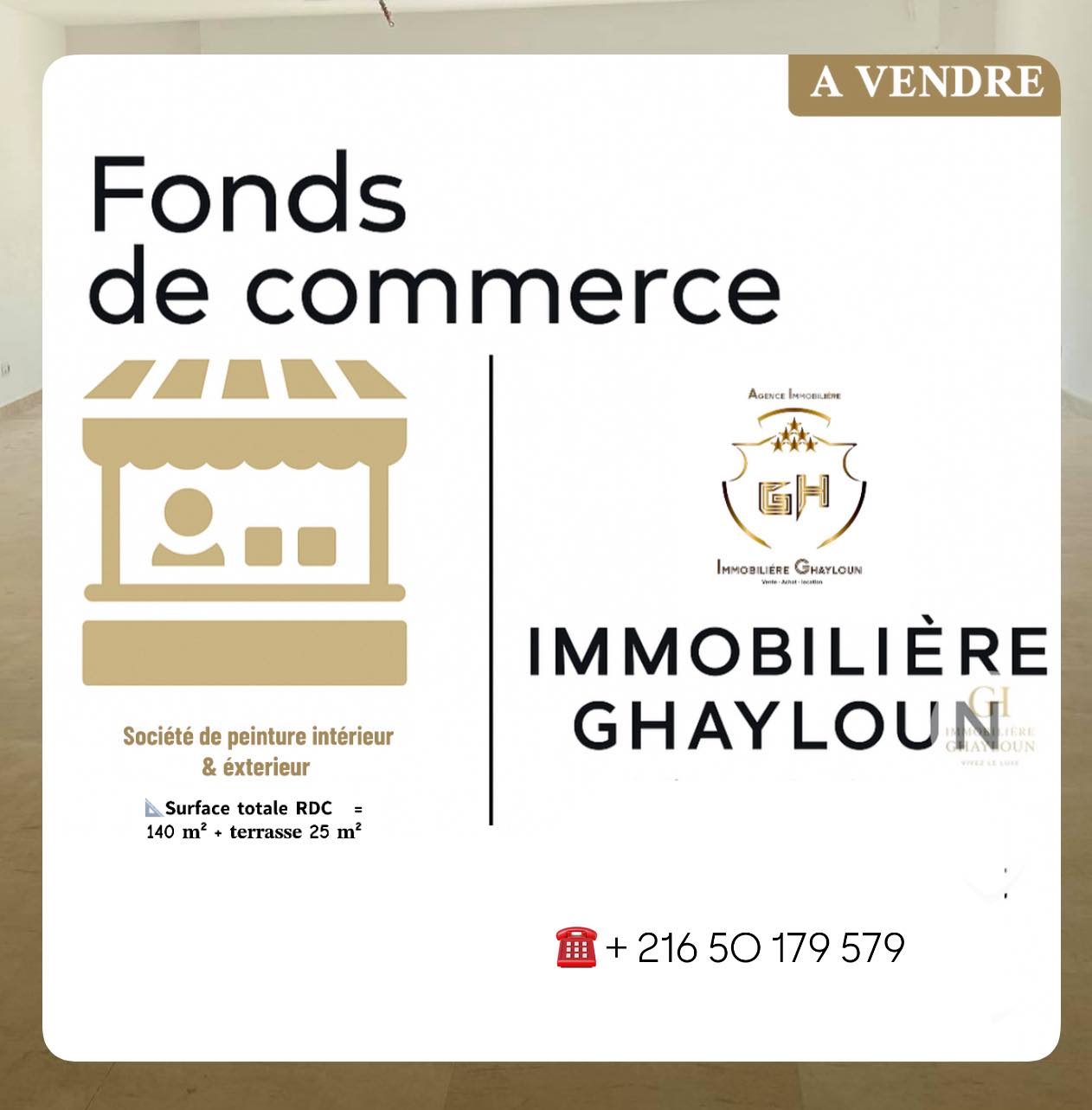 Mnihla&nbsp;Mnihla&nbsp;Bureaux & Commerces&nbsp;Fond de Commerce&nbsp;Fonds de commerce  soci�t� peinture et d�coration