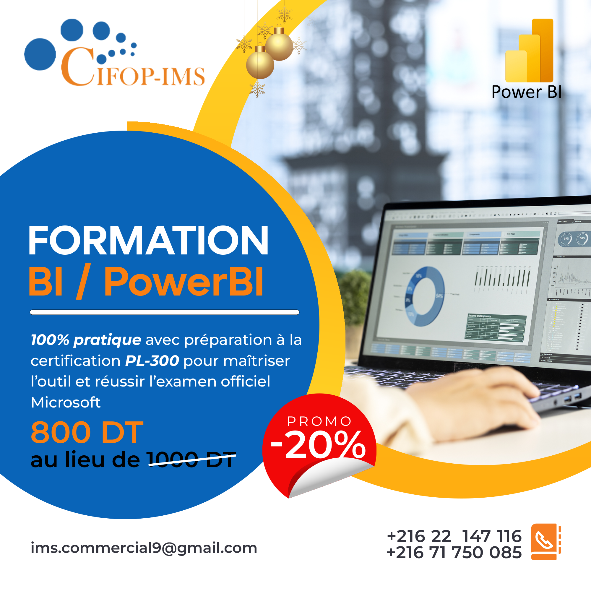 El Menzah&nbsp;El Menzah 1&nbsp;En groupe&nbsp;Autre&nbsp;Formation bi et power bi