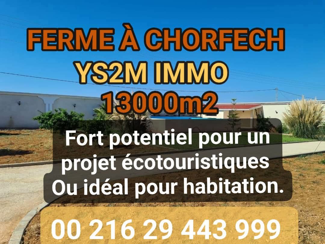 Sidi Thabet&nbsp;Chorfech&nbsp;Vente&nbsp;Autre&nbsp;Belle ferme � chorfech pour projet �cotouristiques