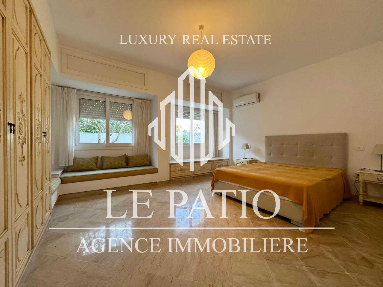 Carthage&nbsp;Sidi Bousaid&nbsp;Location&nbsp;Appart. 3 pi�ces&nbsp;Rez de chauss�e de villa meubl� jardin et piscine