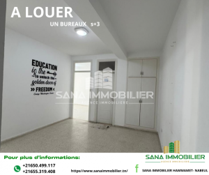Nabeul&nbsp;Nabeul&nbsp;Location&nbsp;Appart. 1 pi�ce&nbsp;Bureau s3  nabeul ref437a