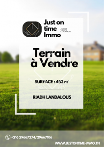 Ariana Ville&nbsp;Riadh Landlous&nbsp;Vente&nbsp;Surfaces&nbsp;   terrain  riadh landalous ref271a