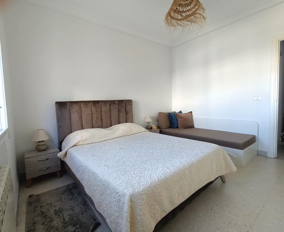 La Marsa&nbsp;El Aouina&nbsp;Location&nbsp;Appart. 2 pi�ces&nbsp;S1 meubl� de 50m2 � cit� les palmeraies