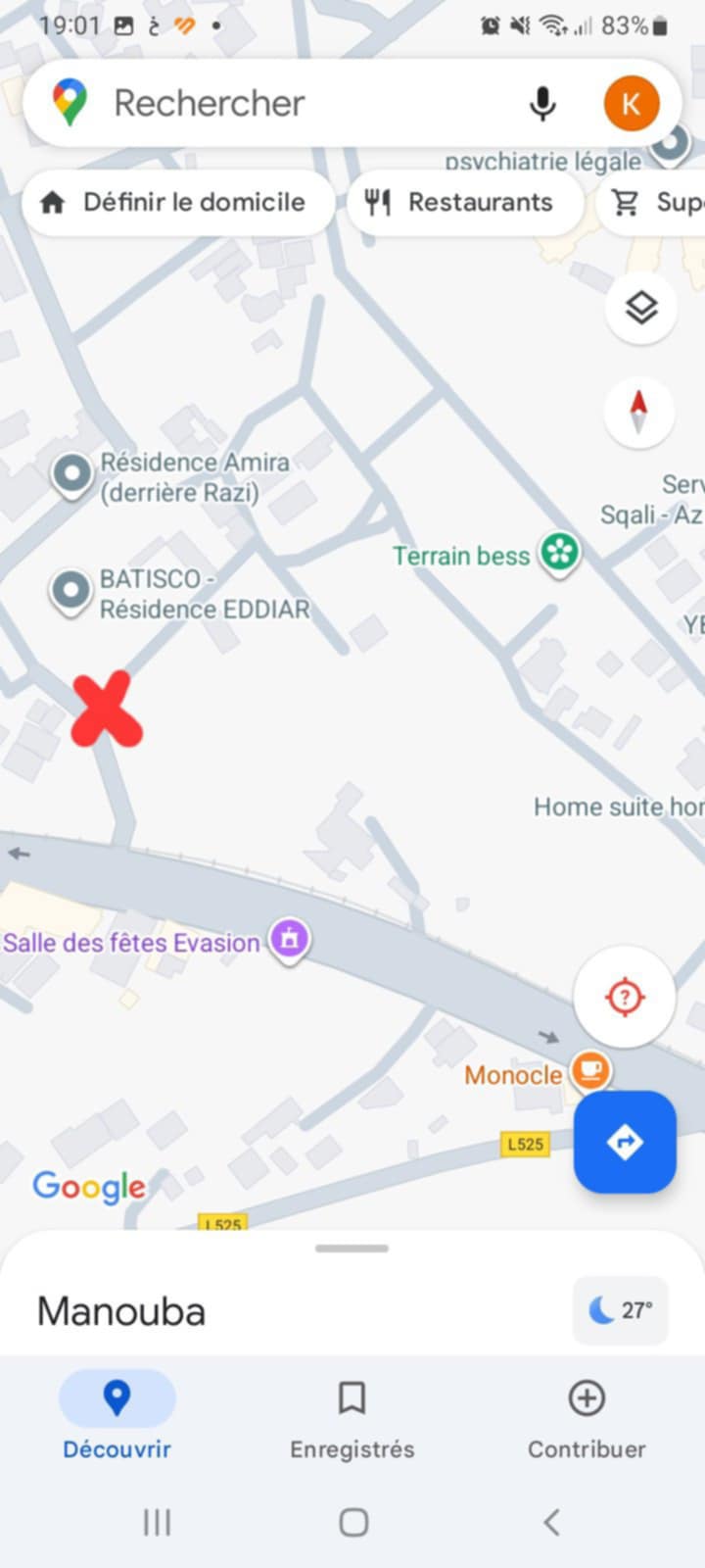 Mannouba&nbsp;La Mannouba&nbsp;Vente&nbsp;Surfaces&nbsp;Terrain nu bon emplacement manouba centre