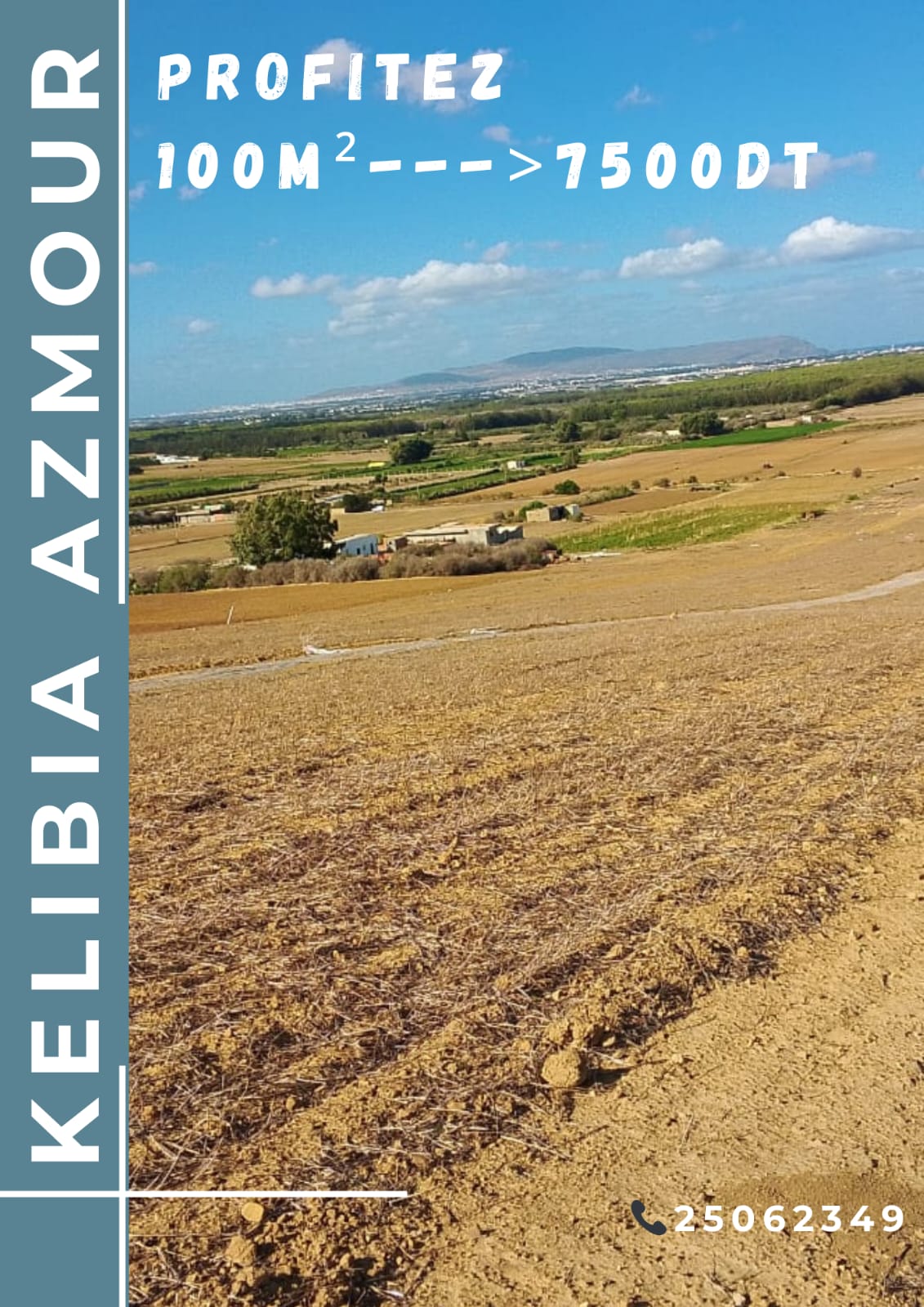 Kelibia&nbsp;Kelibia&nbsp;Terrain&nbsp;Terrain nu&nbsp;Azmour kelibia disponible des terrains