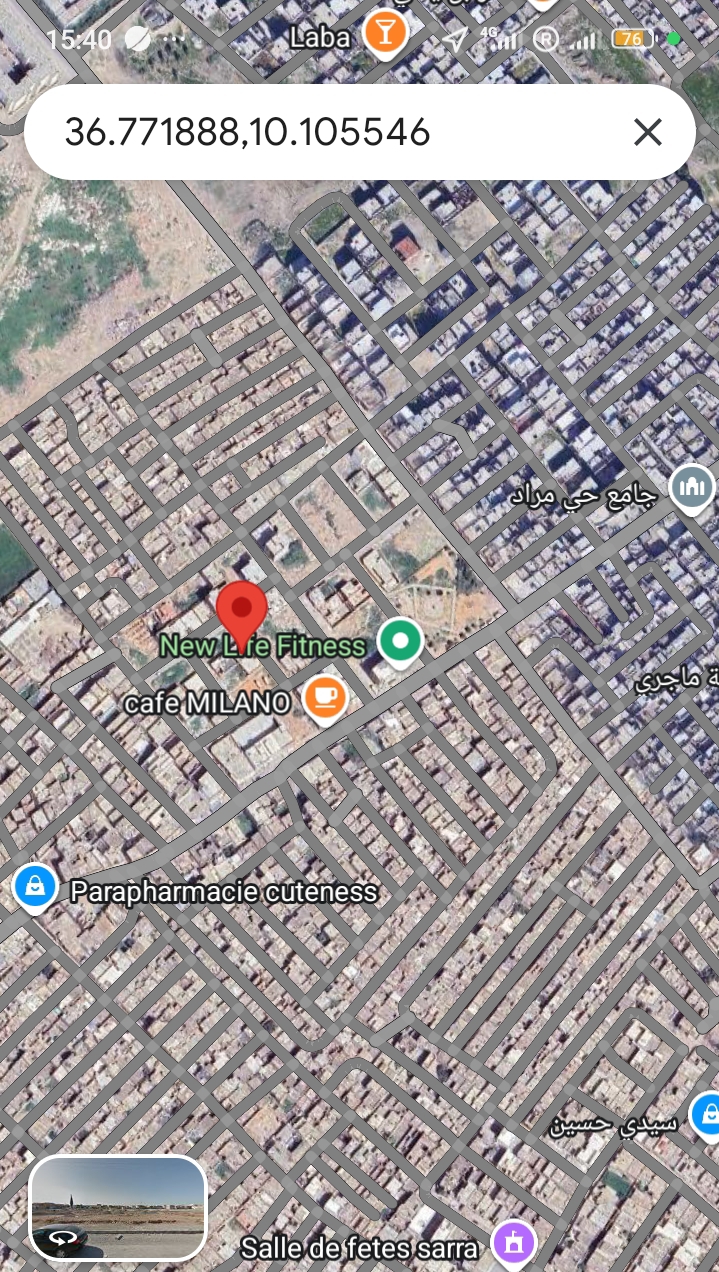 Sidi Hassine&nbsp;Cite Mrad 1&nbsp;Location&nbsp;Appart. 4 pi�ces&nbsp;Maison neuve cite mrad