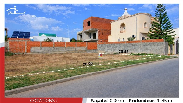 Soliman&nbsp;Soliman&nbsp;Terrain&nbsp;Terrain nu&nbsp;Terrain de 409 m2 � 485 tnd le m2