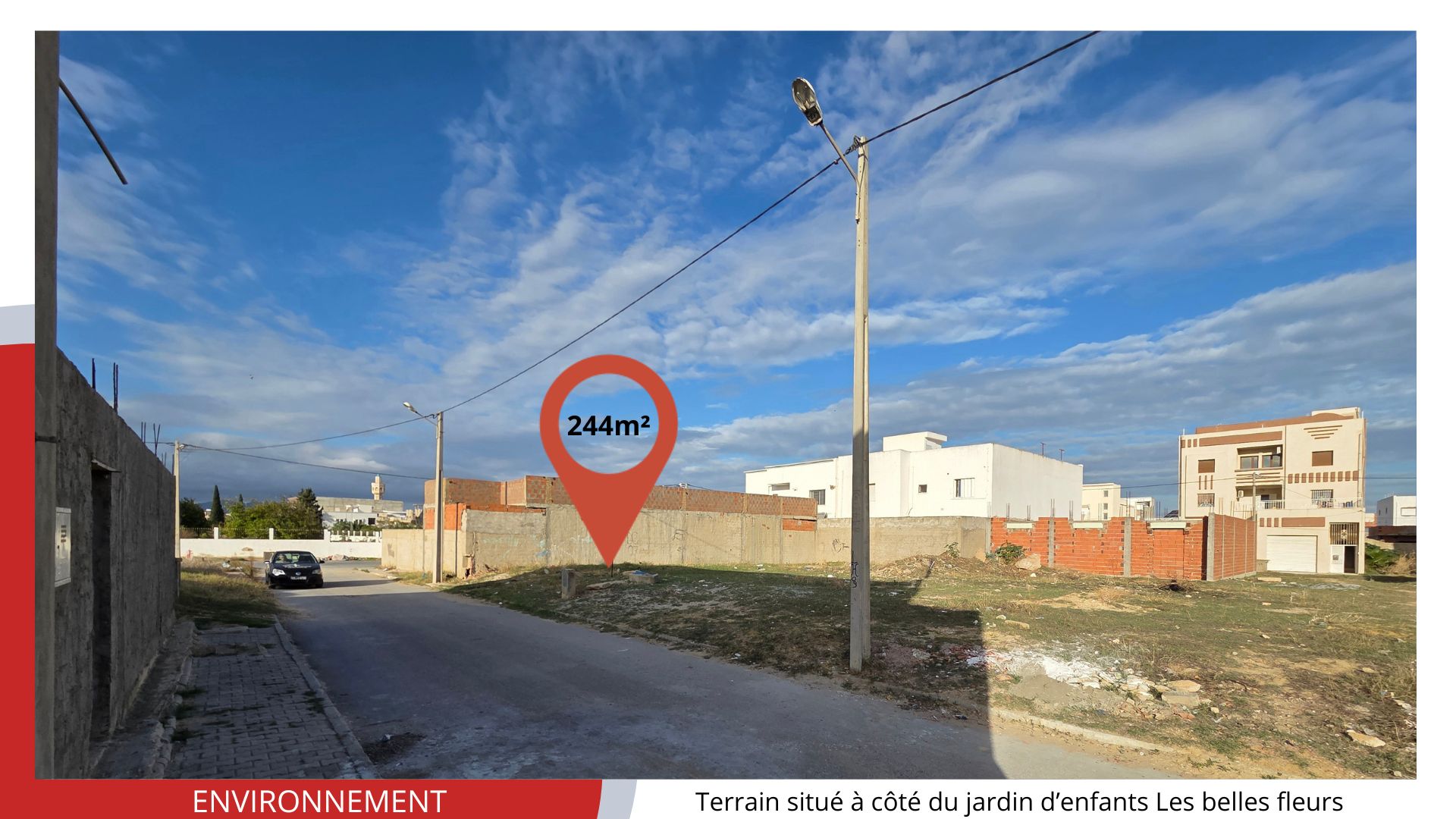 Soliman&nbsp;Soliman&nbsp;Terrain&nbsp;Terrain nu&nbsp;Terrain de 244 m2 � 550 d le m2