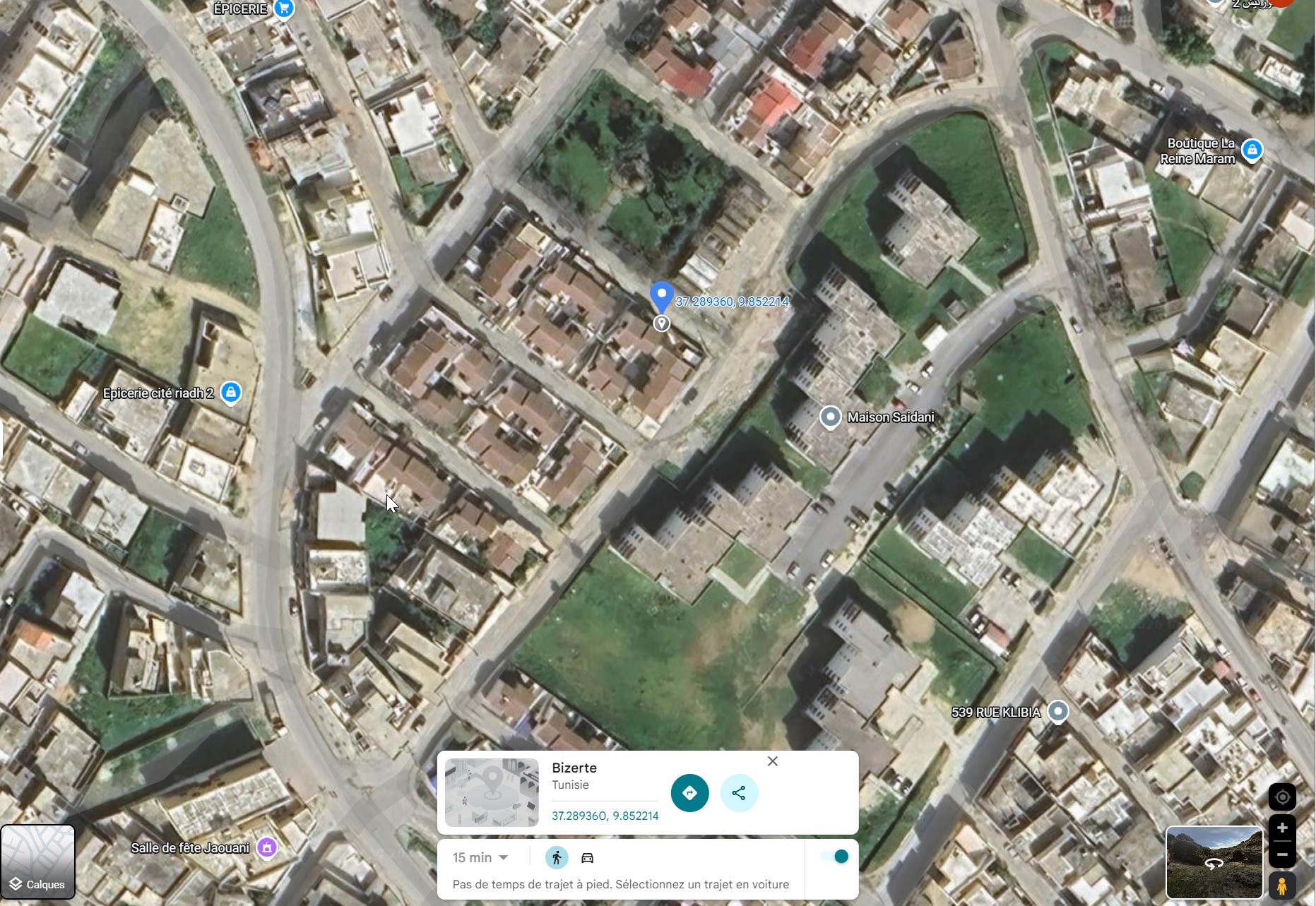 Bizerte Nord&nbsp;Cite El Korniche 2&nbsp;Vente&nbsp;Maisons&nbsp;Maison snit bhira titre bleu