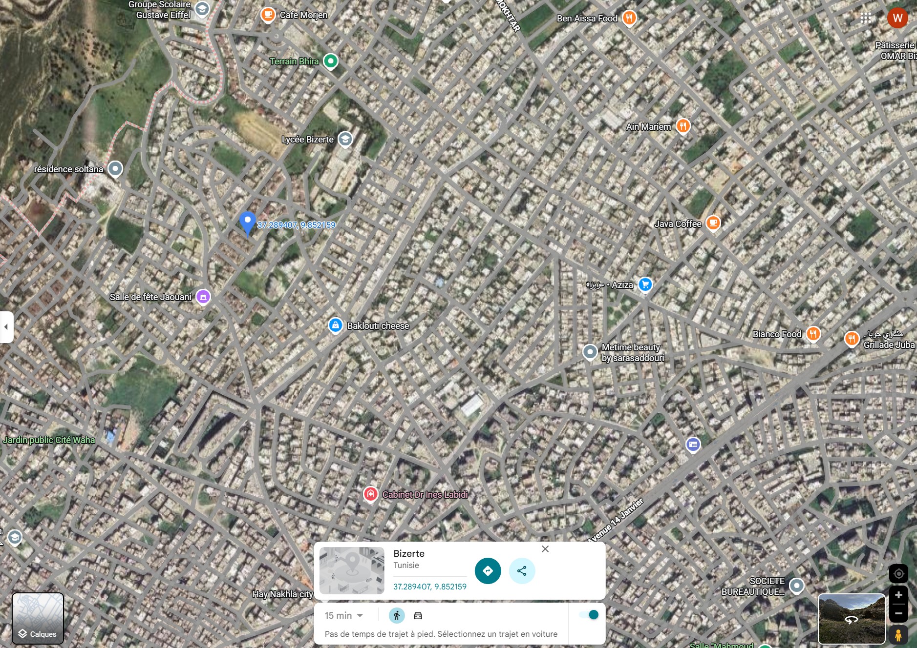 Bizerte Nord&nbsp;Cite El Korniche 2&nbsp;Vente&nbsp;Maisons&nbsp;Maison snit bhira titre bleu