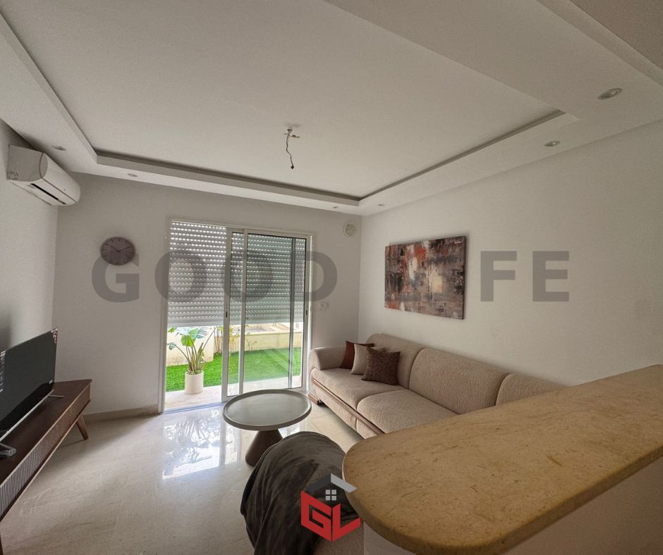 La Soukra&nbsp;La Soukra&nbsp;Location&nbsp;Appart. 2 pi�ces&nbsp;S1 meubl� avec jardin � la soukra