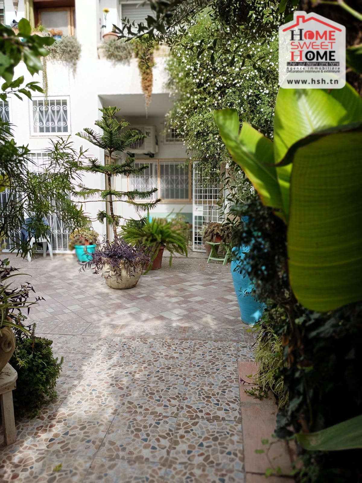 Carthage&nbsp;Salambo&nbsp;Location&nbsp;Appart. 3 pi�ces&nbsp;Rdc de villa s3 vesela  meubl� � carthage salambo