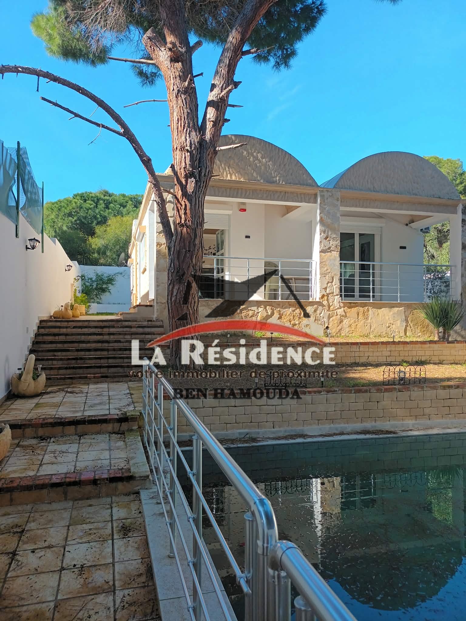 Bizerte Nord&nbsp;Bizerte&nbsp;Location&nbsp;Appart. 3 pi�ces&nbsp;Villa avec piscine meubl�  � corniche bizerte