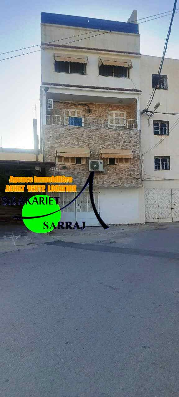 Sousse Ville&nbsp;Cite Jaouhara&nbsp;Vente&nbsp;Maisons&nbsp;Petite maison style triplex 168m �  oued ghnim