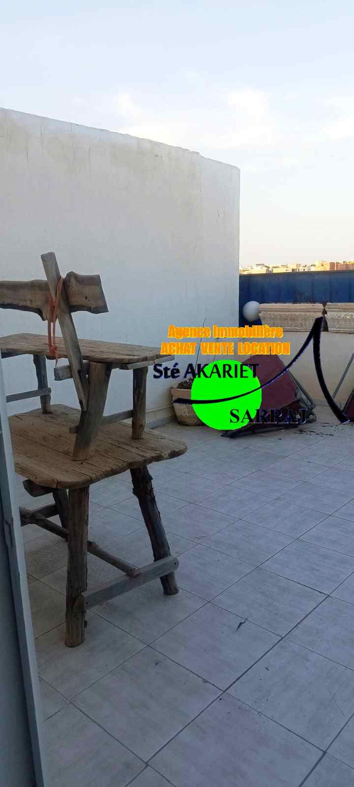 Sousse Ville&nbsp;Cite Jaouhara&nbsp;Vente&nbsp;Maisons&nbsp;Petite maison style triplex 168m �  oued ghnim