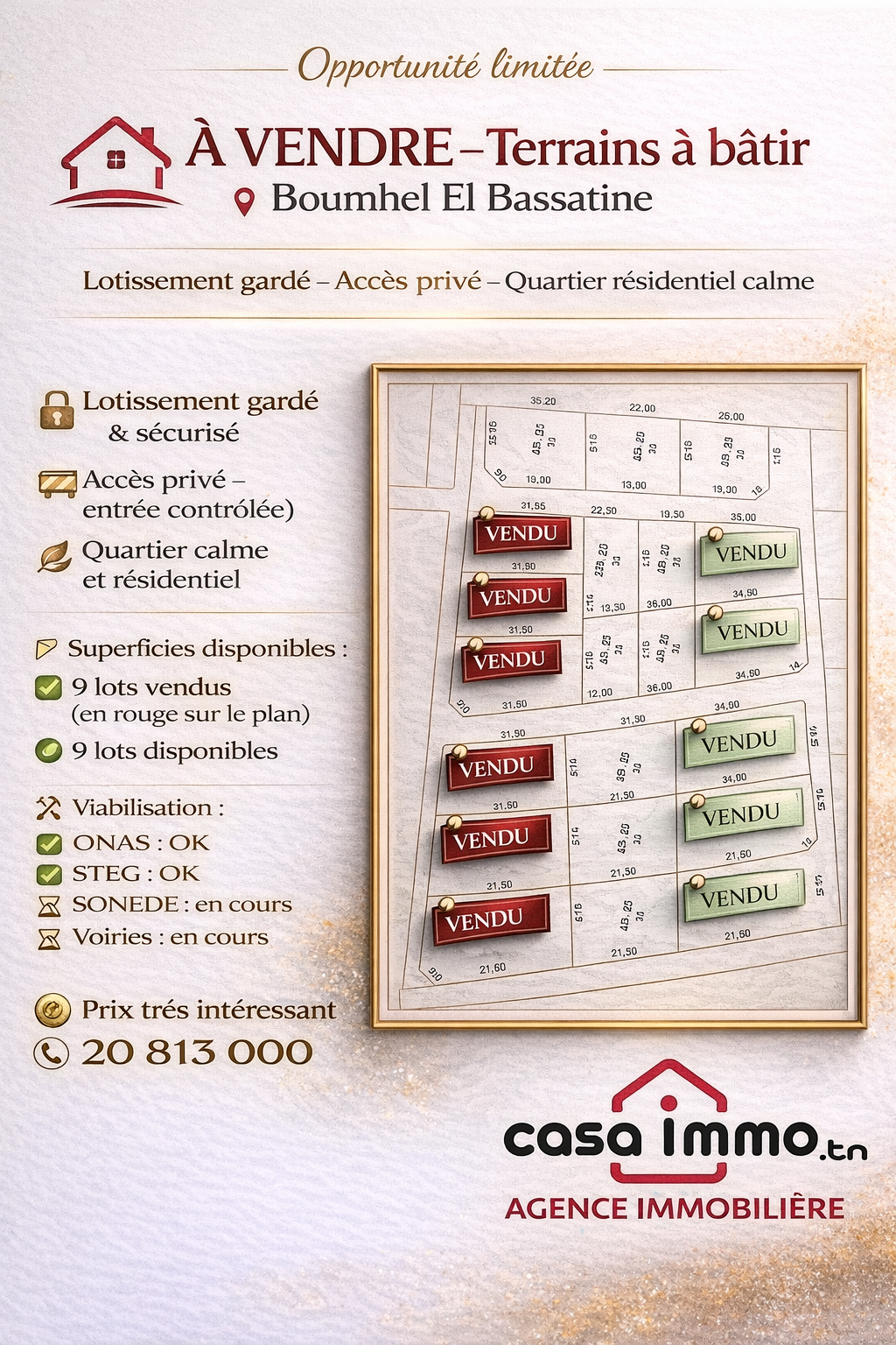 Bou Mhel El Bassatine&nbsp;Bou Mhel&nbsp;Terrain&nbsp;Terrain nu&nbsp;Terrains a boumhel bassatine