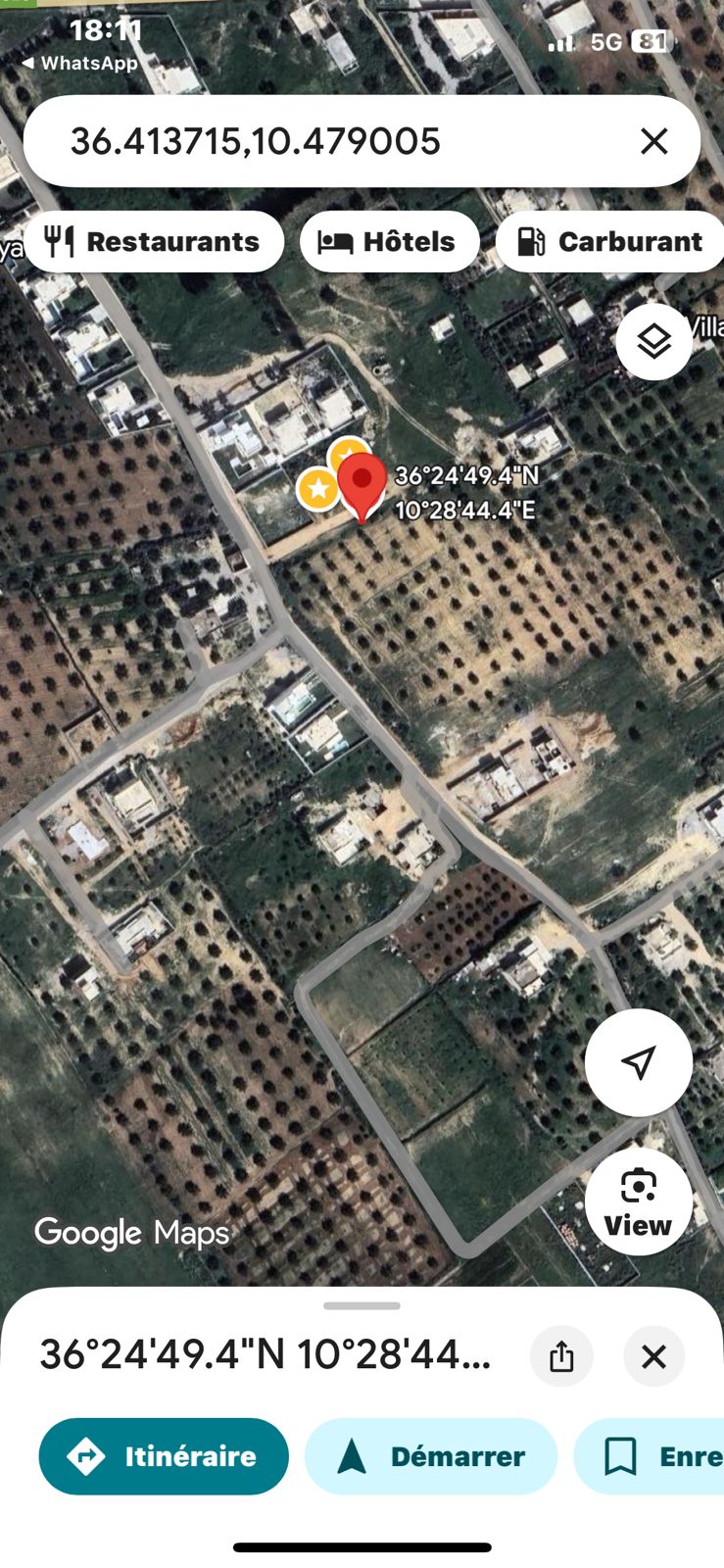 Hammamet&nbsp;Hammamet&nbsp;Terrain&nbsp;Terrain nu&nbsp;Un lot de terrain de 3200 m2 a monchar