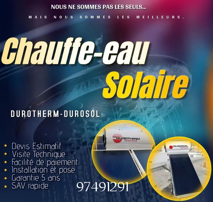 Kelibia&nbsp;Kelibia&nbsp;Autre&nbsp;Autre&nbsp;Vent et entretien chauffe eau solaire