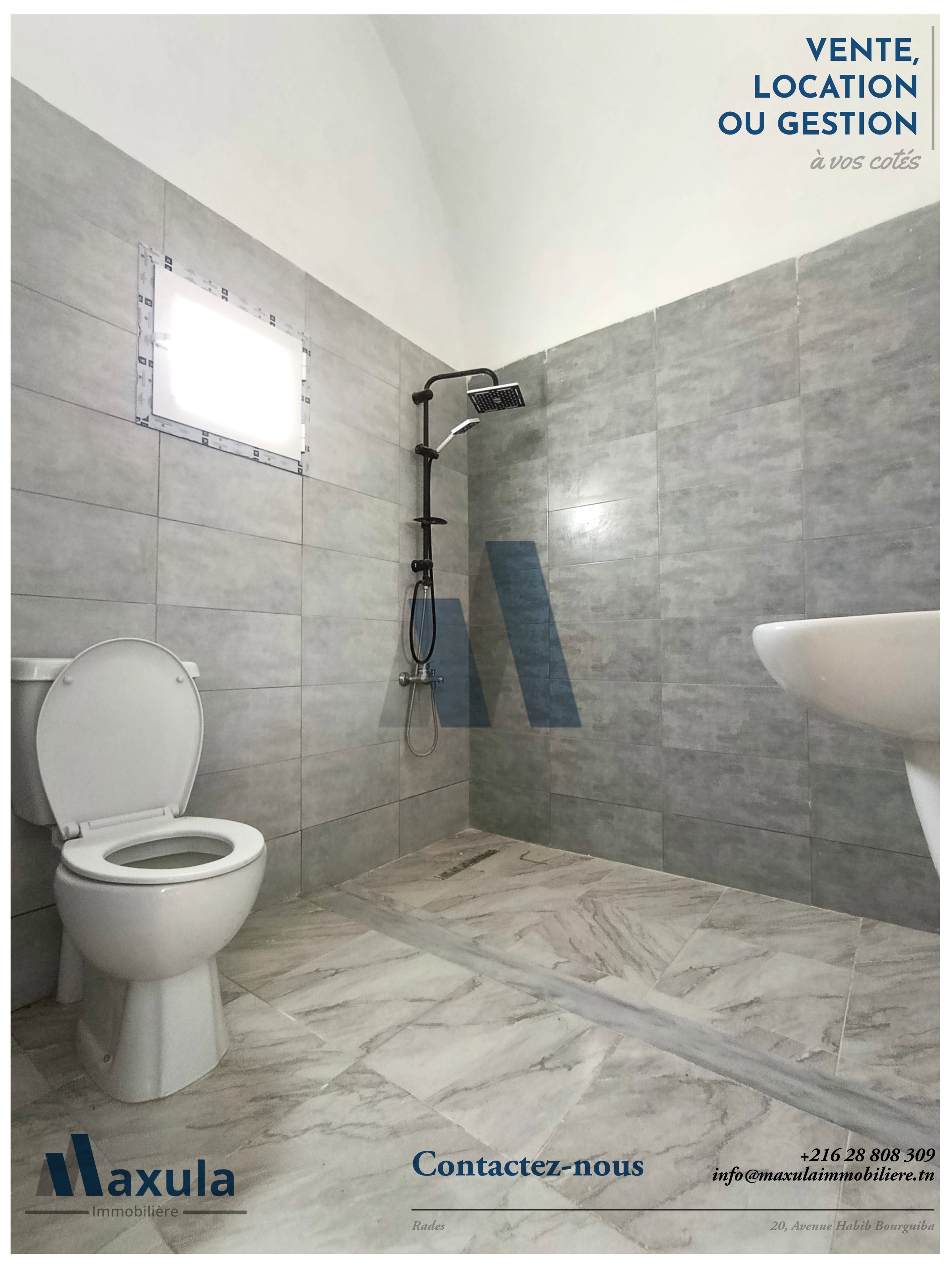 Rades&nbsp;Rades Plage&nbsp;Bureaux & Commerces&nbsp;Bureau&nbsp;Villa s4 bureautique face a la mer de rades