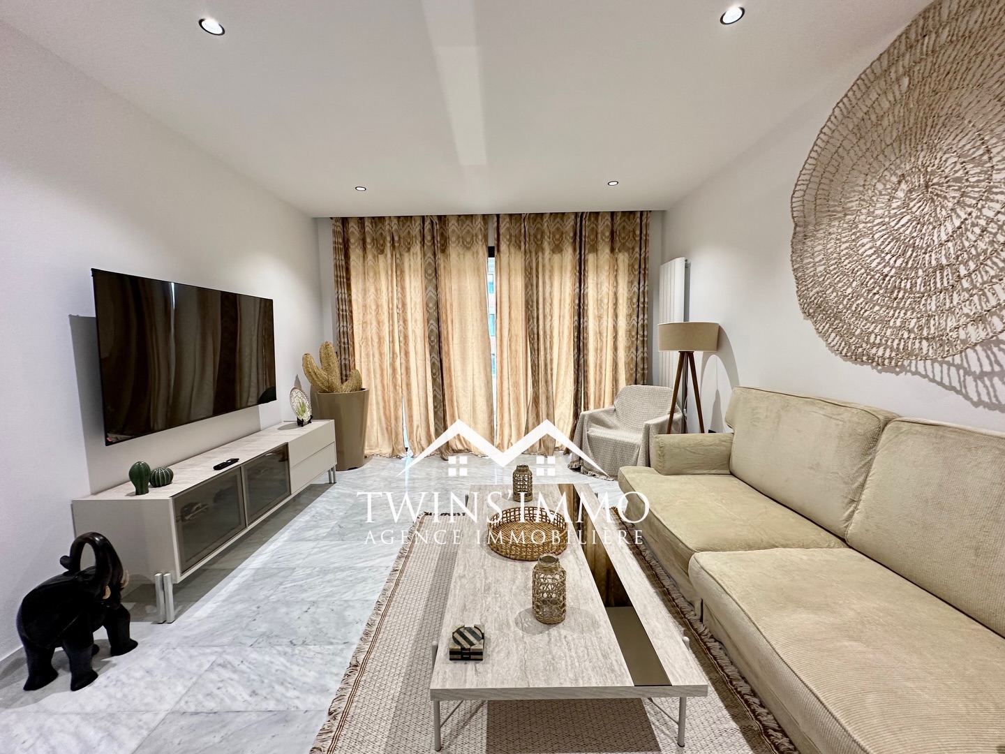 Ain Zaghouan&nbsp;Jardins de Carthage&nbsp;Location&nbsp;Appart. 2 pi�ces&nbsp;Appartement s2 neuf meubl� aux jardins de carthage