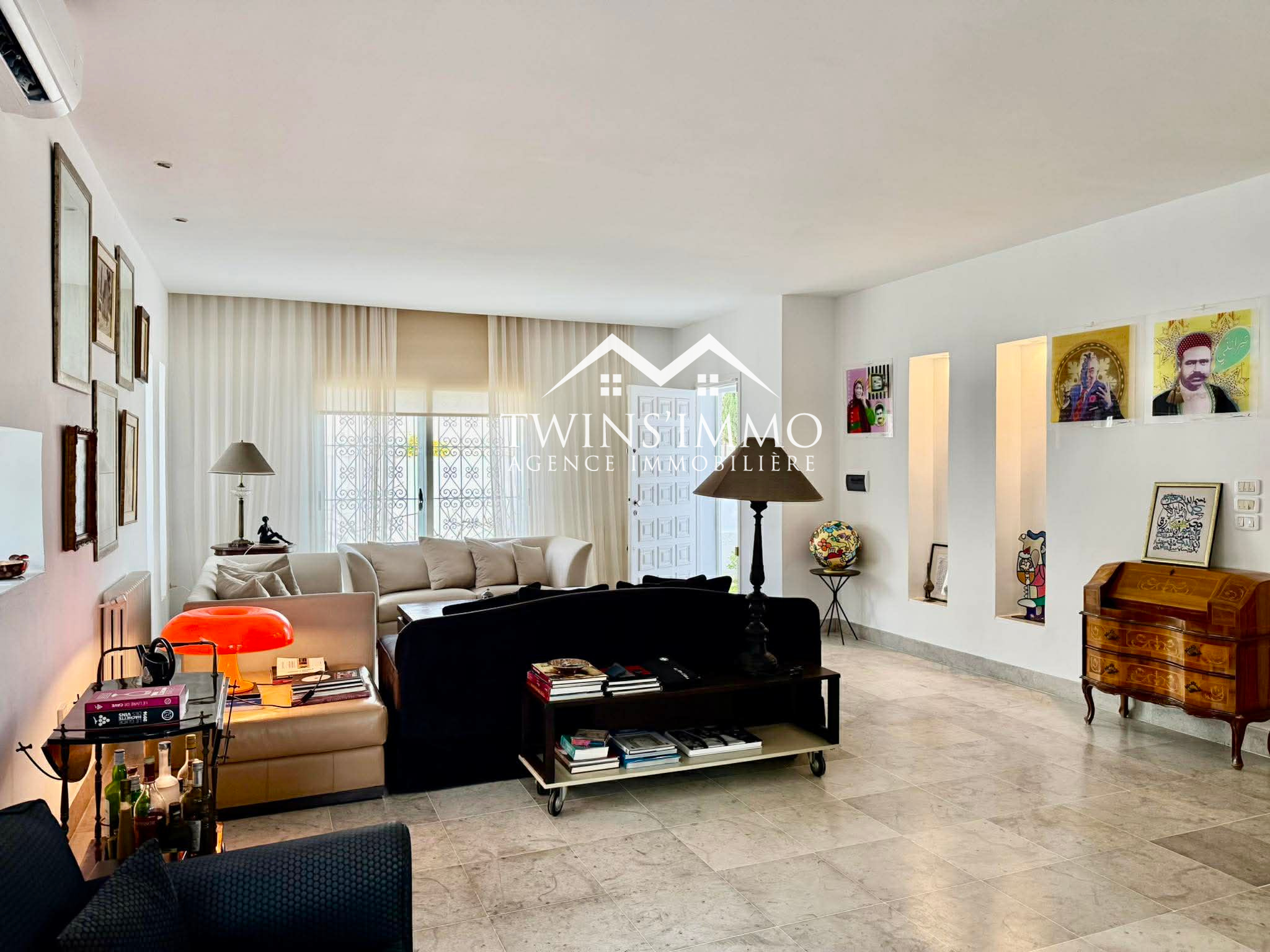 La Marsa&nbsp;Marsa Ennassim&nbsp;Location&nbsp;Appart. 3 pi�ces&nbsp;Rez de chauss�e de villa avec jardin � la marsa