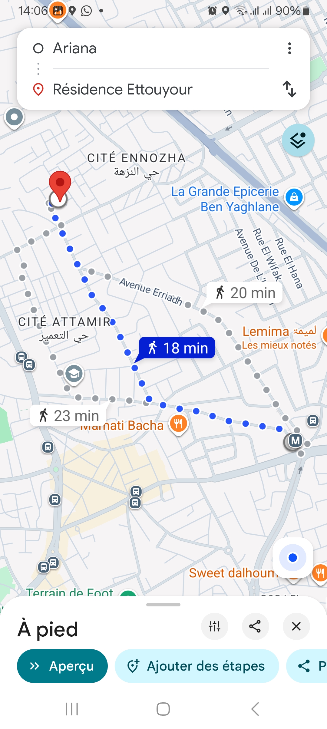 Ariana Ville&nbsp;Ariana&nbsp;Location&nbsp;Appart. 5 pi�ces+&nbsp;A 2 pas du terminus m�tro